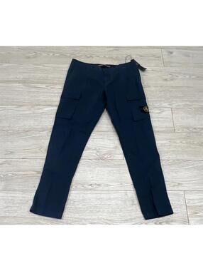 NEW WITH TAGS Stone Island Men's Navy Blue Solid Cargo Pants SIZE 36X33 $498